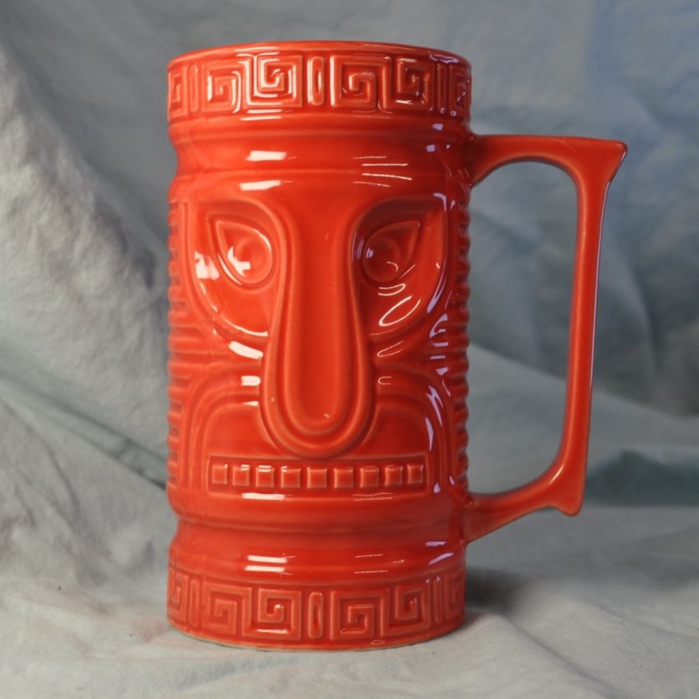 *BOGO mugs* 18 oz red chicago bulls tiki mug kick 10 game day (w883)